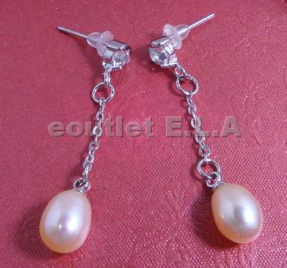 40MM GENUINE APRICOT FRESHWATER PEARL EARRINGS